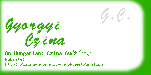 gyorgyi czina business card